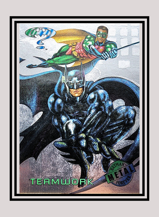 DC! 1x Teamwork - Silver Flasher (#070 - 1995 Fleer Batman Forever Metal)
