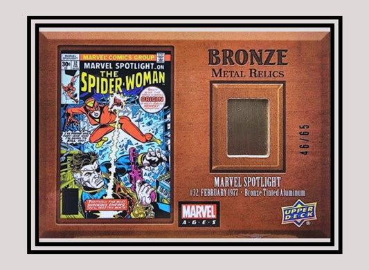 Marvel! 1x Bronze Metal Relics Marvel Spotlight #32 - 46/65 (BMR-19 - 2020 Upper Deck Marvel Ages)