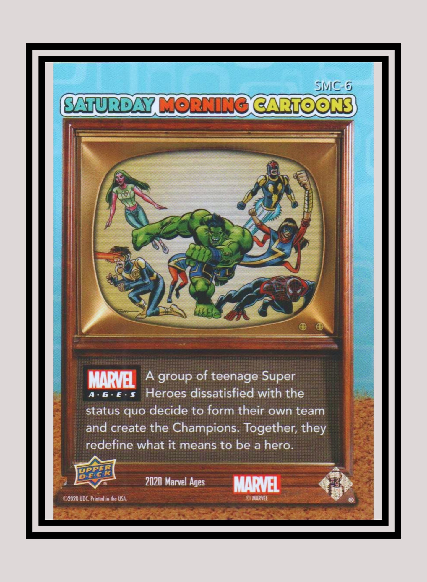 Marvel! 1x Champions - Inserts (SMC-6 - 2020 Upper Deck Marvel Ages)