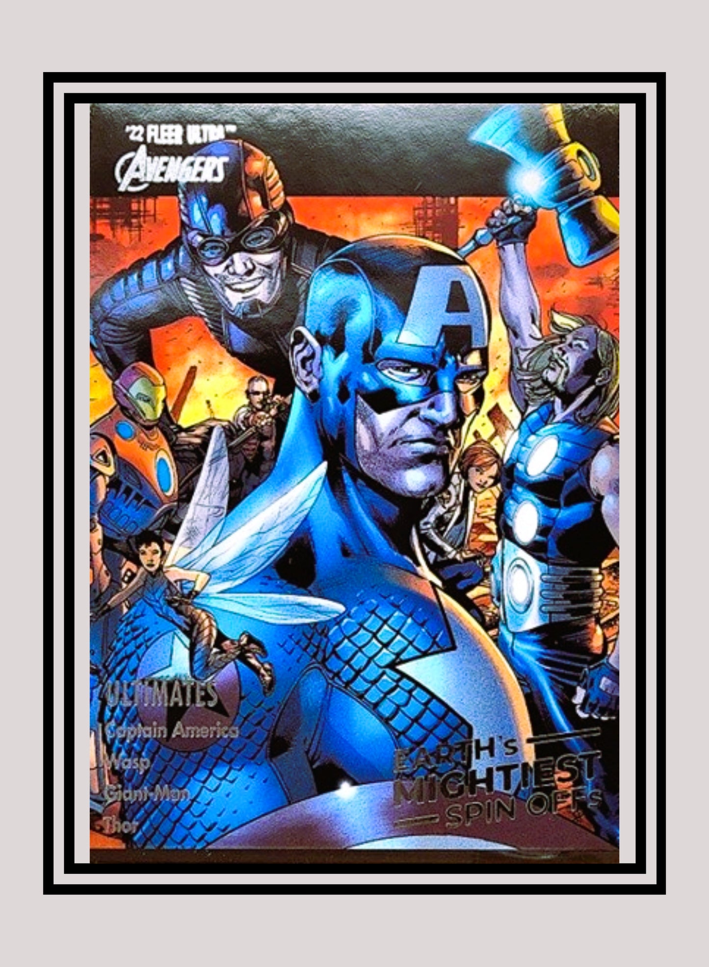 Marvel! 1x Ultimates - Base Earth's Mightiest Spin-Offs (#SO-2 - 2022 Fleer Ultra Avengers)