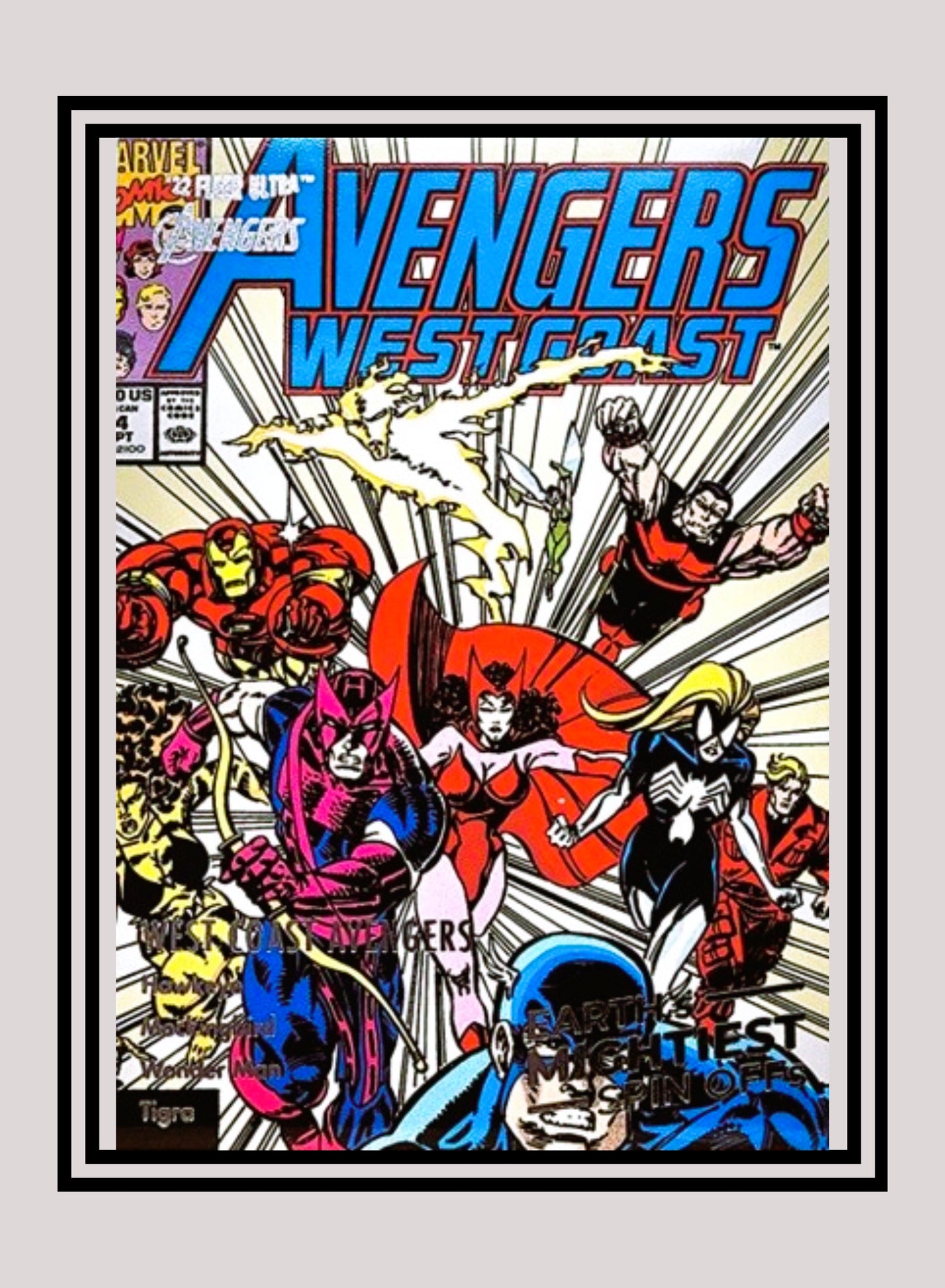 Marvel! 1x West Coast Avengers - Base Earth's Mightiest Spin-Offs (#SO-8 - 2022 Fleer Ultra Avengers)