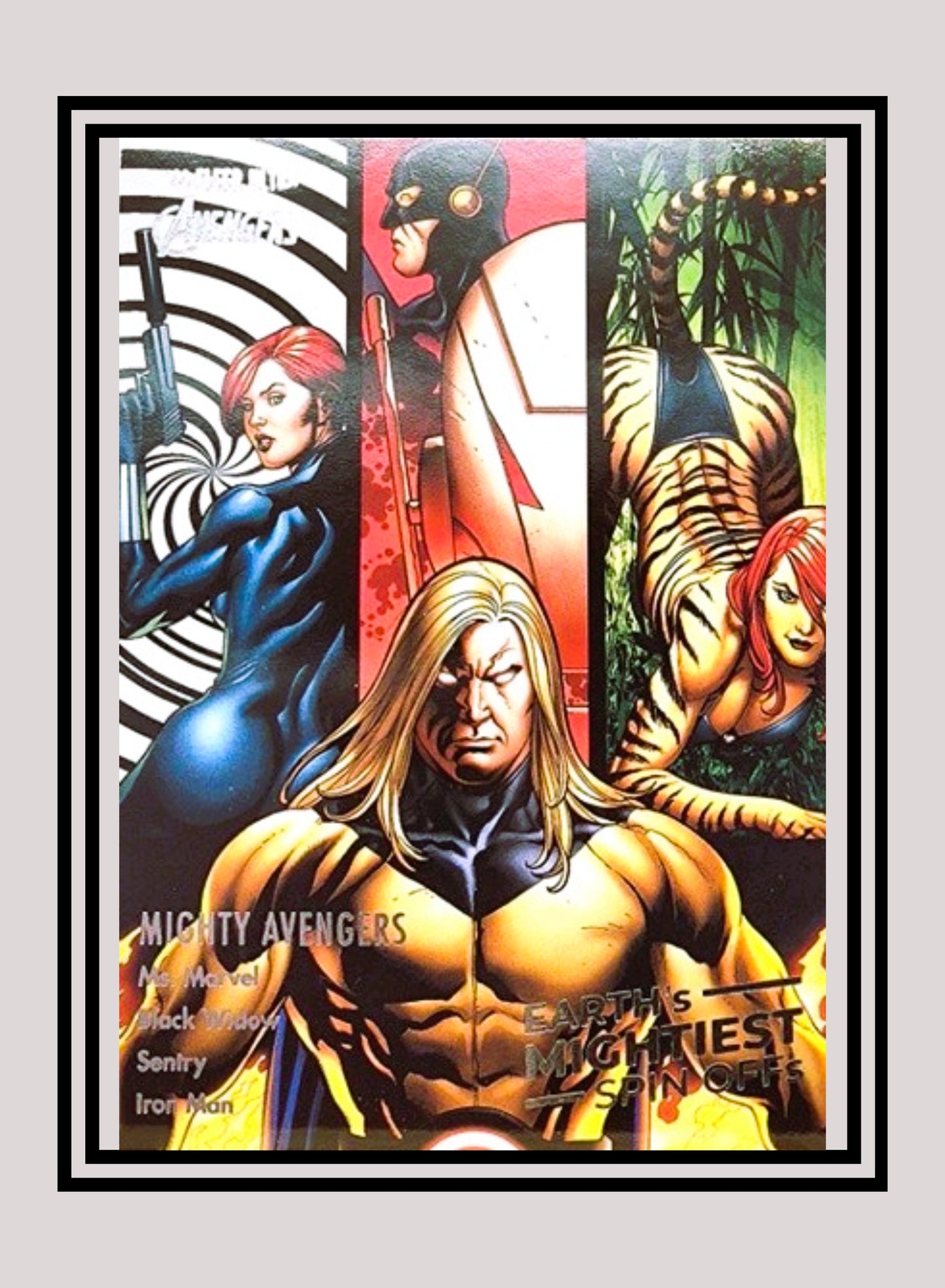 Marvel! 1x Mighty Avengers - Base Earth's Mightiest Spin-Offs (#SO-9 - 2022 Fleer Ultra Avengers)