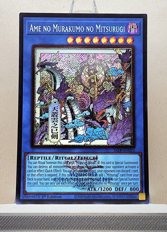 Yugioh! 1x Ame no Murakumo no Mitsurugi Alt Art (26LP - Emblazoned Secret Rare) Limited Edition