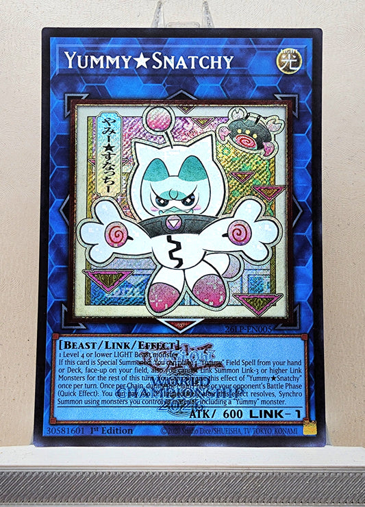 Yugioh! 1x Yummy★Snatchy Alt Art (26LP - Emblazoned Secret Rare) Limited Edition