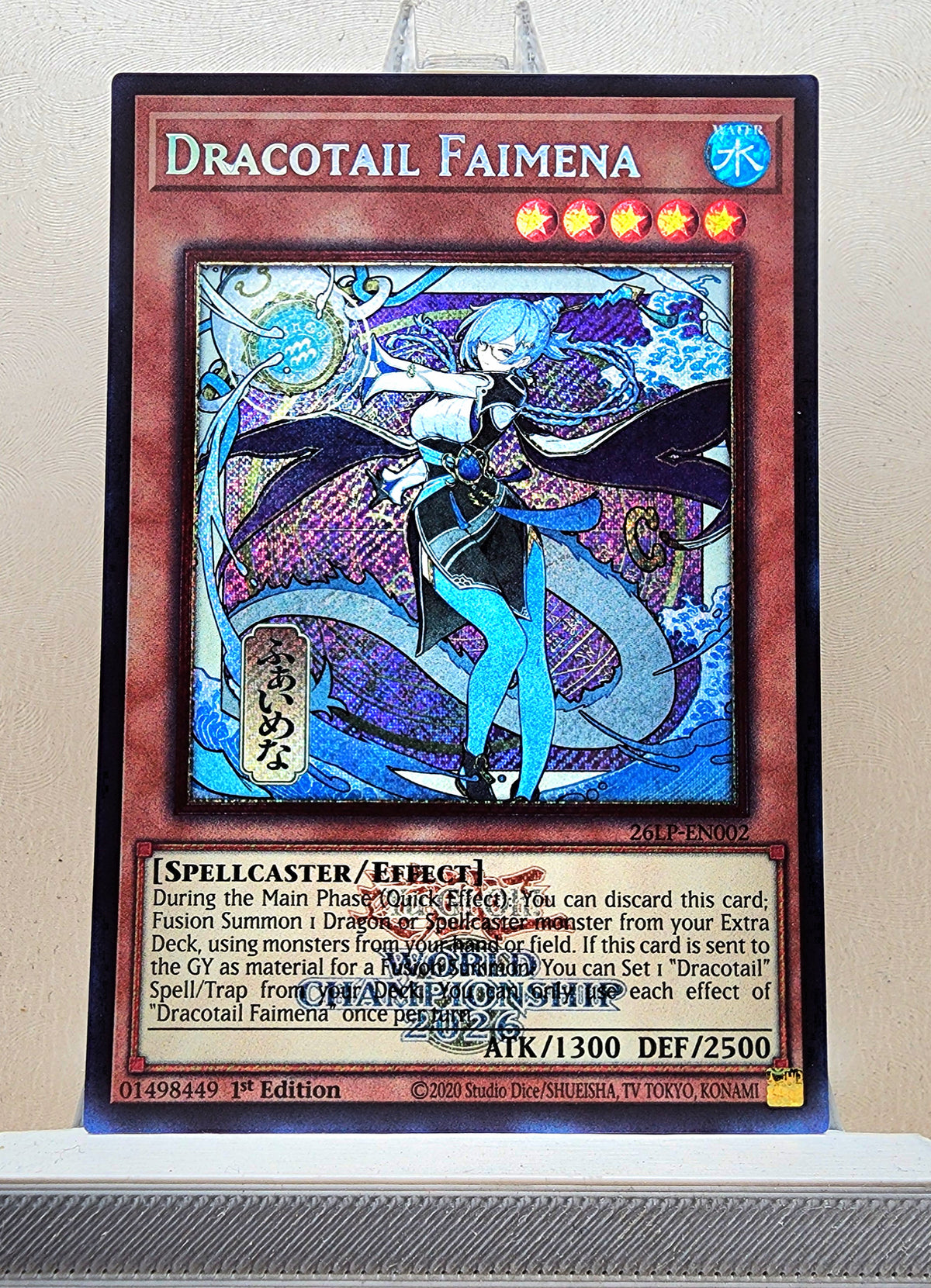 Yugioh! 1x Dracotail Faimena Alt Art (26LP - Emblazoned Secret Rare) Limited Edition