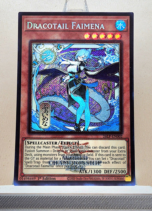 Yugioh! 1x Dracotail Faimena Alt Art (26LP - Emblazoned Secret Rare) Limited Edition
