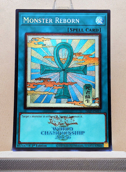 Yugioh! 1x Monster Reborn (26LP - Emblazoned Secret Rare) Limited Edition