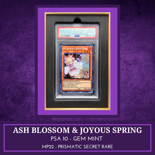 Yugioh! 1x Ash Blossom & Joyous Spring PSA 10 (MP22 - Prismatic Secret Rare)