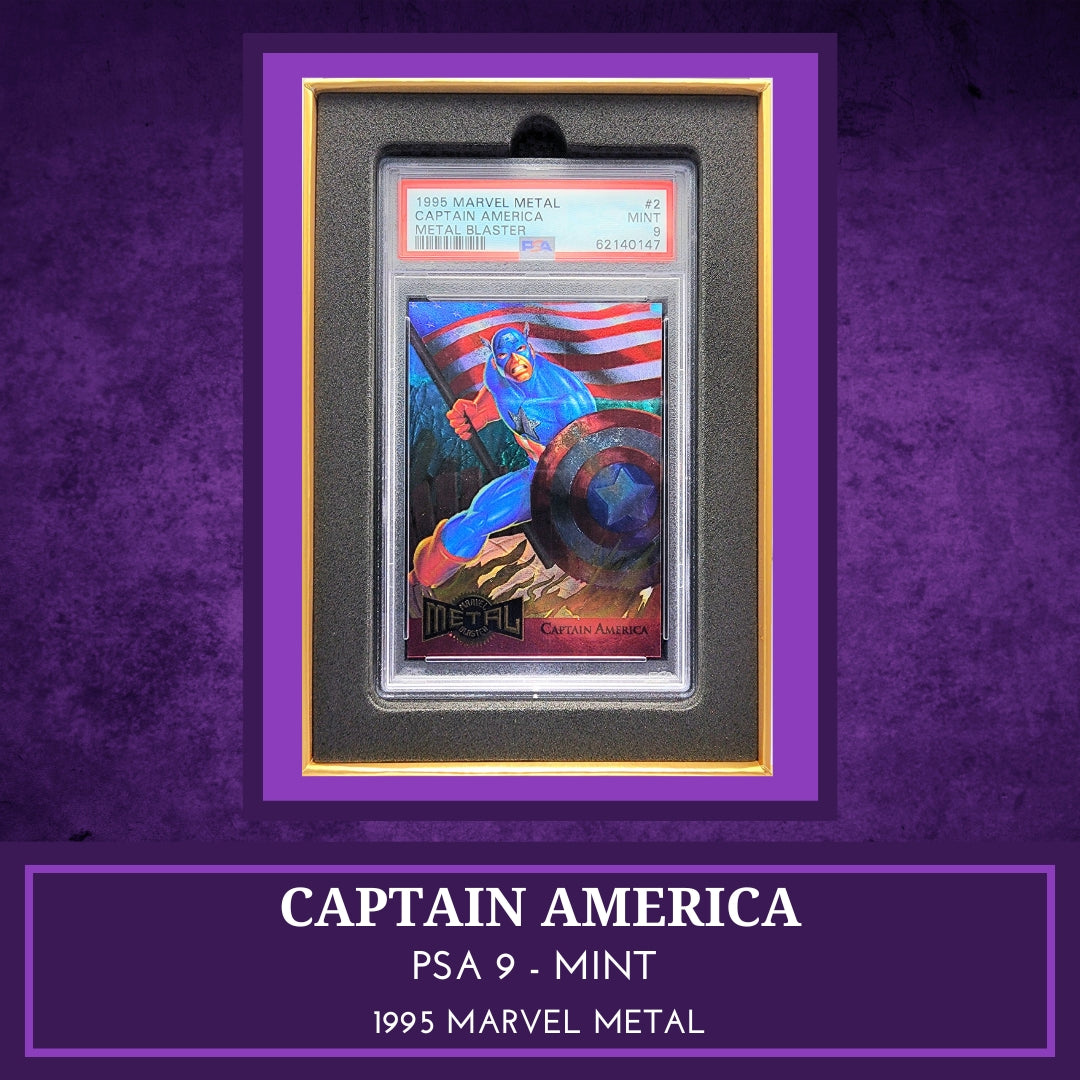 Marvel! 1x Captain America PSA 9 (Metal Blaster - 1995 Fleer Marvel Metal)