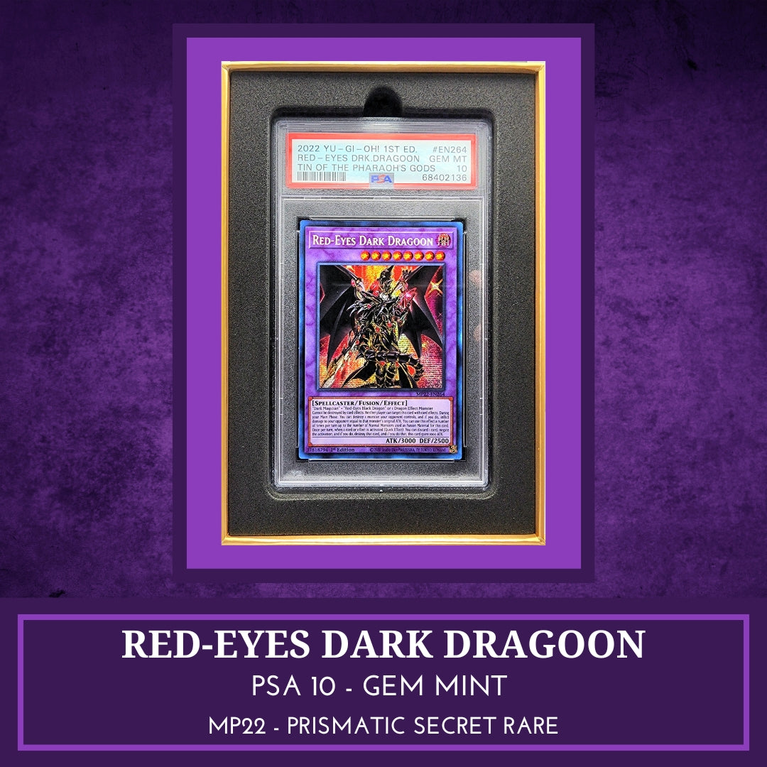 Yugioh! 1x Red-Eyes Dark Dragoon PSA 10 (MP22 - Prismatic Secret Rare)