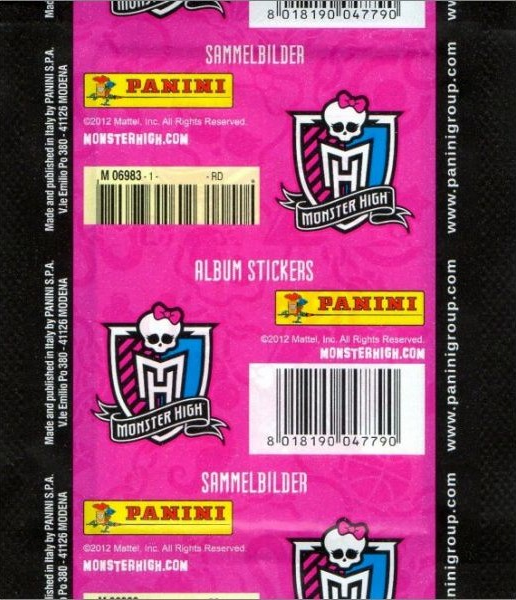 1x 2012 Panini Monster High - Sticker Pack (SEALED)