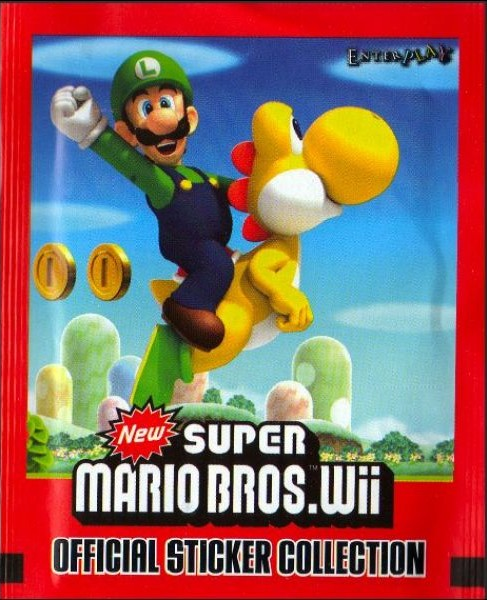 1x 2011 Emax New Super Mario Bros. Wii - Sticker Pack (SEALED)