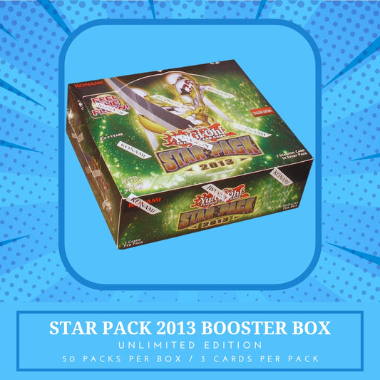 star pack 2013 booster box Boite De 50 Boosters Etoile - Pack 2013 Each pack contains 3 randomly distributed cards with 1 guaranteed Starfoil Card Yu-Gi-Oh! Sealed Products KAWAIII