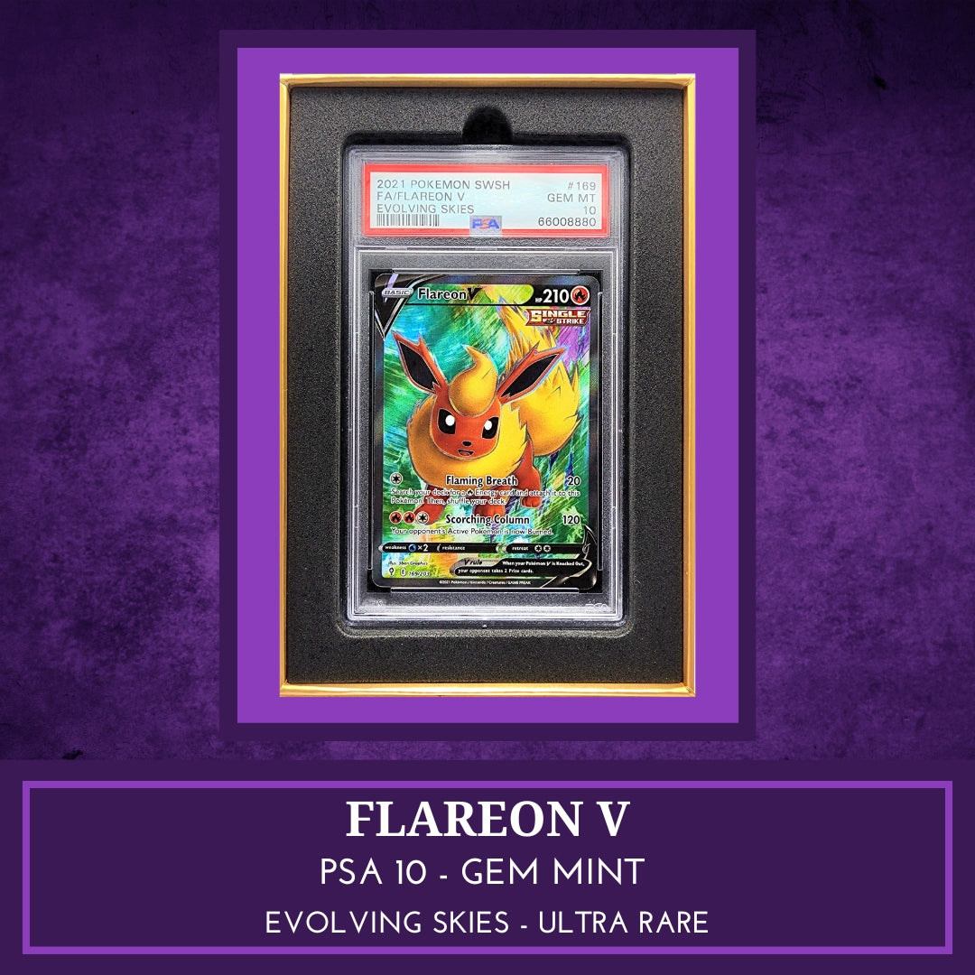 Pokemon! 1x Flareon V Full Art PSA 10 (Evolving Skies - Ultra Rare)