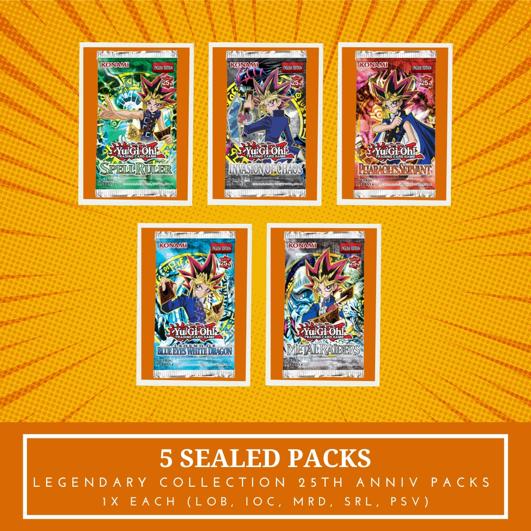 Yugioh! 25th Anniversary Booster Sealed Pack Set (5 booster packs)