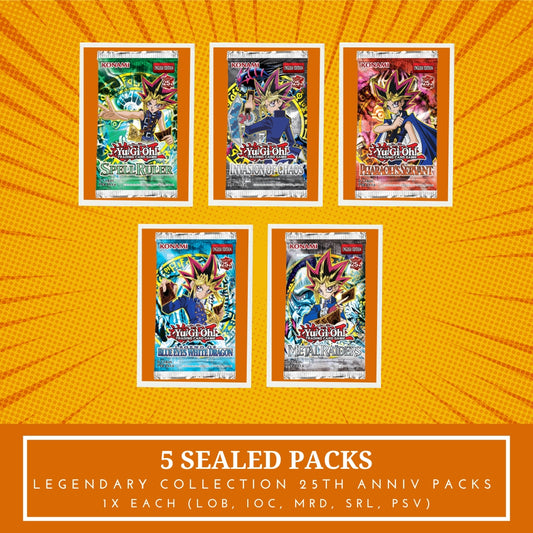 Yugioh! 25th Anniversary Booster Sealed Pack Set (5 booster packs)
