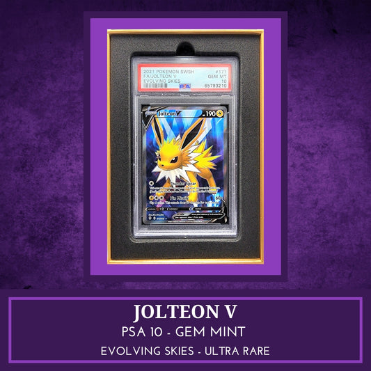 Pokemon! 1x Jolteon V Full Art PSA 10 (Evolving Skies - Ultra Rare)