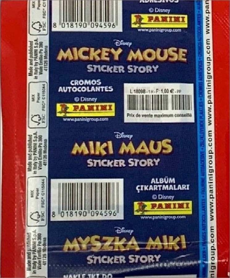 1x 2018 Panini Disney Mickey Mouse Story - Sticker Pack (SEALED)