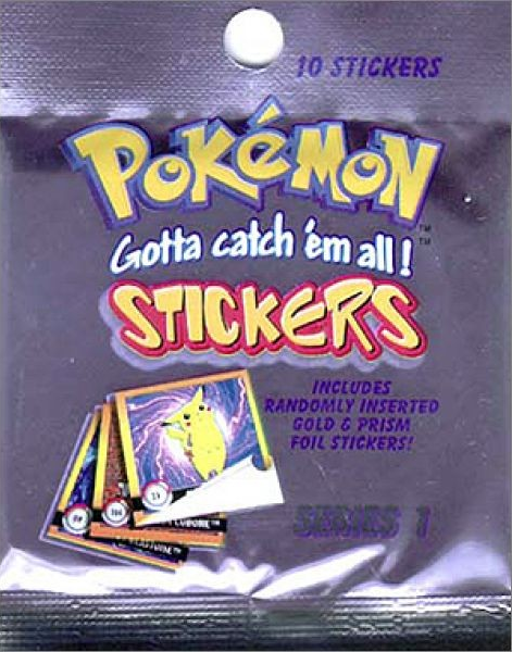 1x 1999 Artbox Pokemon Series 1 - Sticker Pack (SEALED)