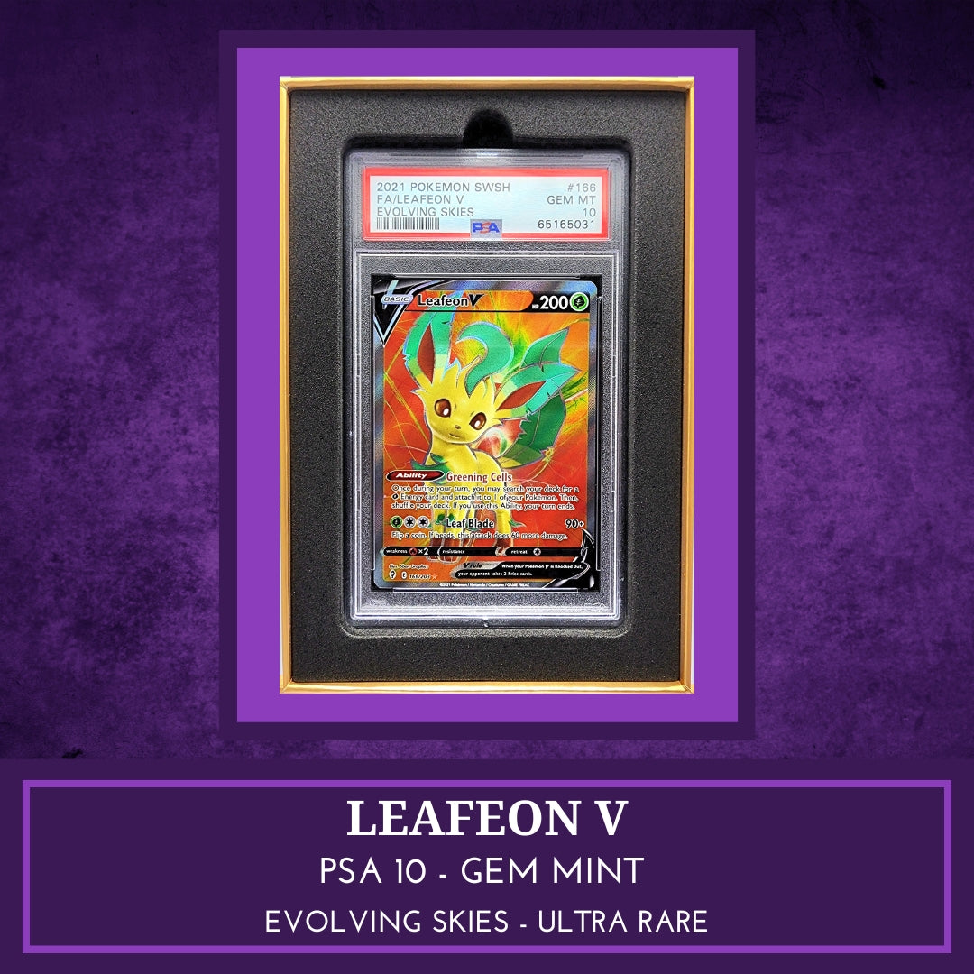 Pokemon! 1x Leafeon V Full Art PSA 10 (Evolving Skies - Ultra Rare)