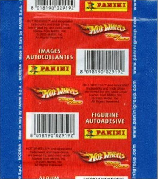 1x 2005 Panini Hot Wheels Mega Race - Sticker Pack (SEALED)