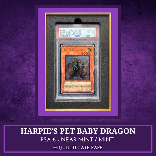 Yugioh! 1x Harpie's Pet Baby Dragon PSA 8 (EOJ - Ultimate Rare)