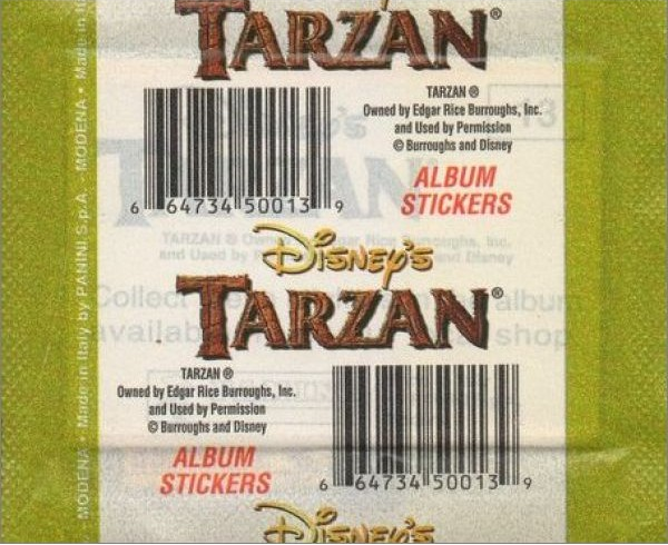 1x 1999 Panini Disney Tarzan - Sticker Pack (SEALED)