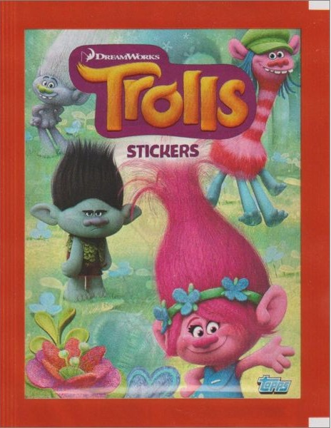 1x 2016 Topps Dreamworks Trolls - Sticker Pack (SEALED)