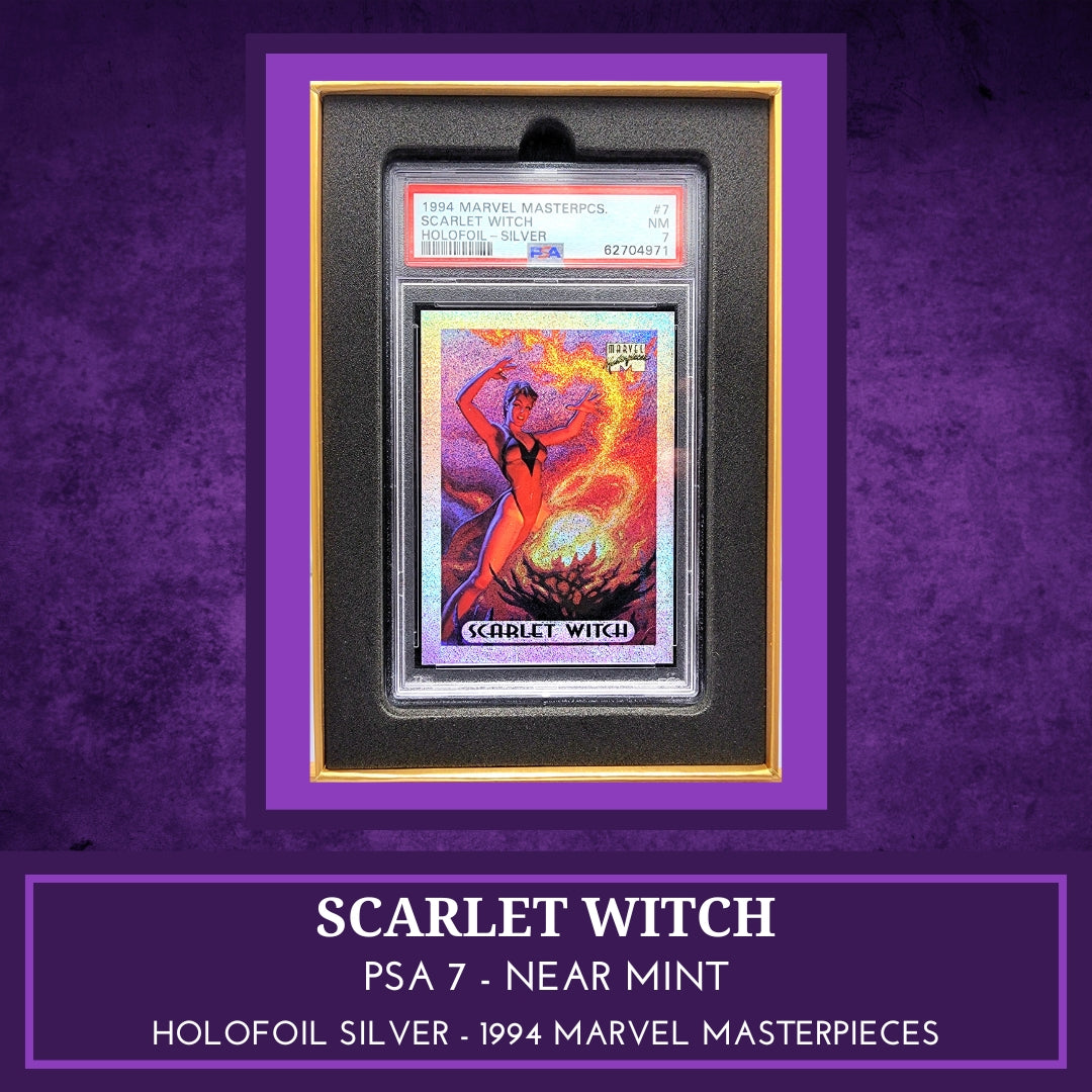 Marvel! 1x Scarlet Witch PSA 7 (Holofoil Silver - 1994 Marvel Masterpieces)