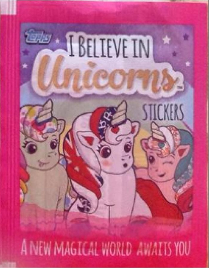 1x 2018 Topps I Believe In Unicorns - Sticker Pack (SEALED)