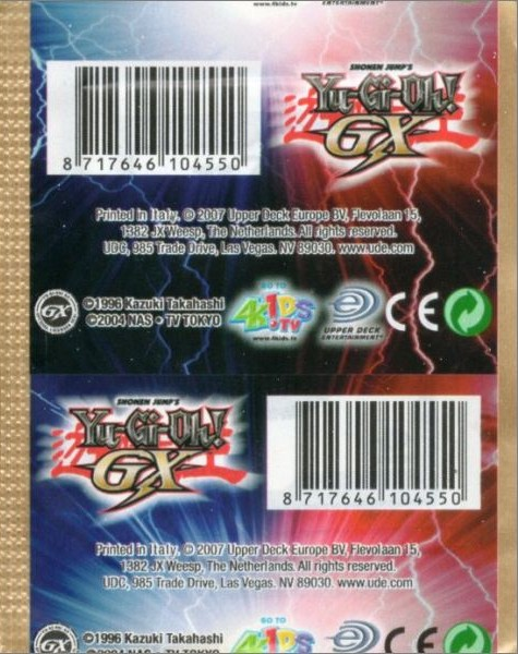 1x 2007 Upper Deck Yugioh GX - Sticker Pack (SEALED)