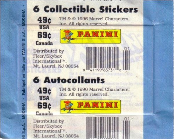 1x 1996 Skybox X-Men Sanctuary - Sticker Pack (SEALED)