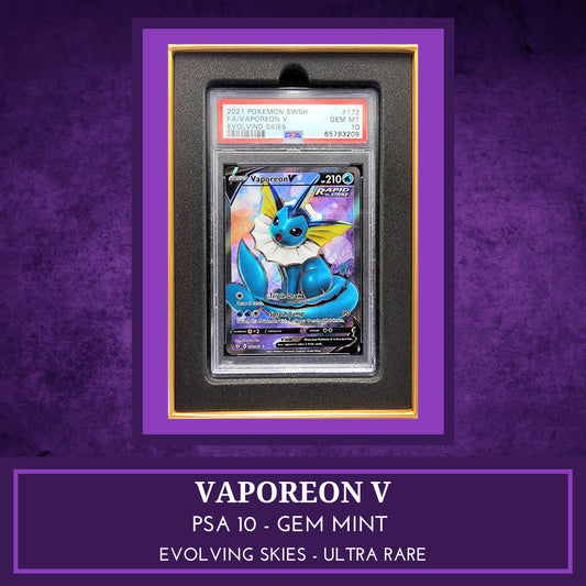 Pokemon! 1x Vaporeon V Full Art PSA 10 (Evolving Skies - Ultra Rare)