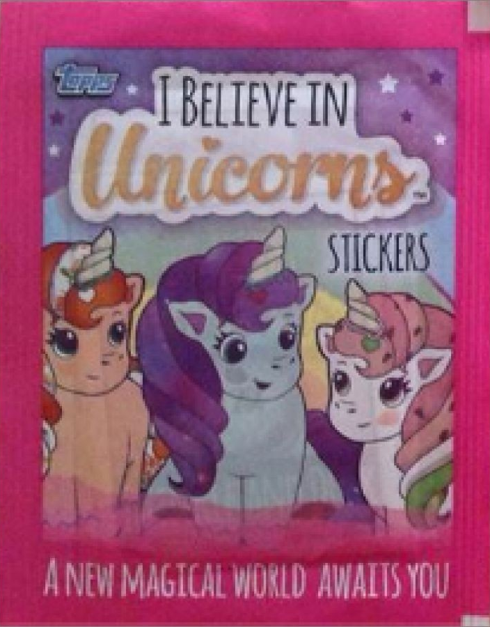 1x 2018 Topps I Believe In Unicorns - Sticker Pack (SEALED)