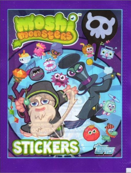 1x 2012 Topps Moshi Monsters - Sticker Pack (SEALED)