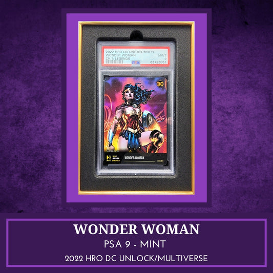 DC! 1x Wonder Woman Chapter 1 Legends PSA 9 (Holo - 2022 HRO DC Unlock/Multiverse)