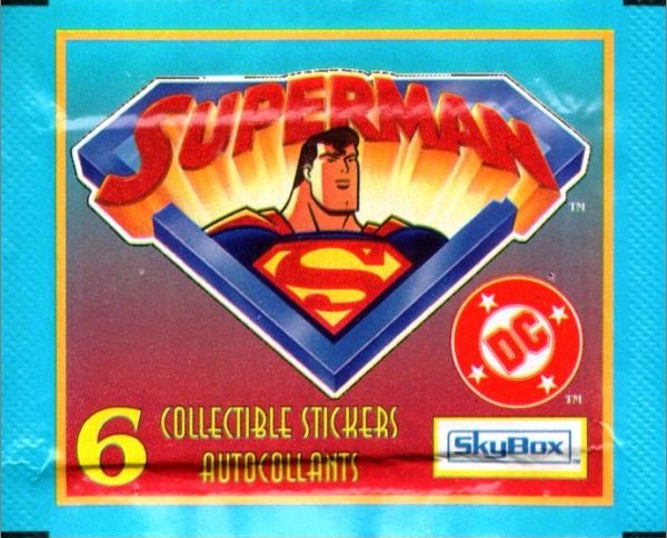 1x 1996 Skybox Superman - Sticker Pack (SEALED)